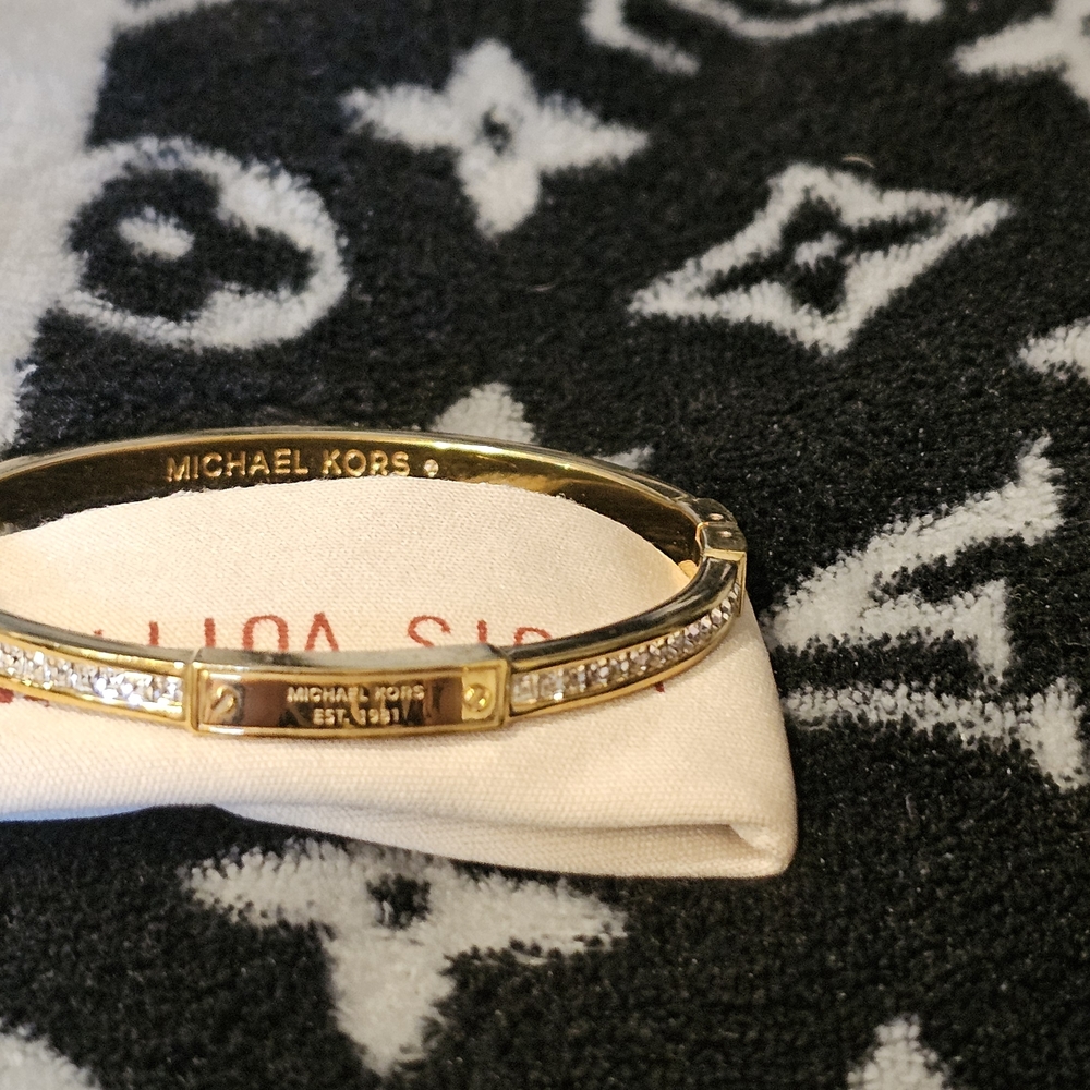 Michael Kors Gold Bracelet with Crystal Accents